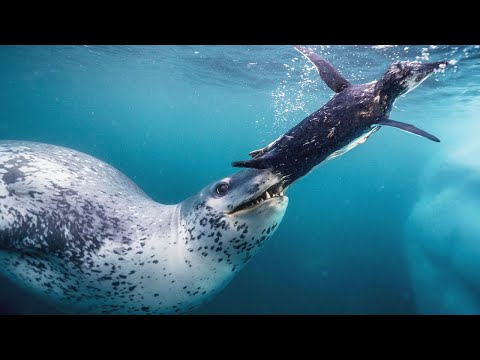Морской леопард – самый свирепый хищник Антарктики! Худший кошмар пингвинов!